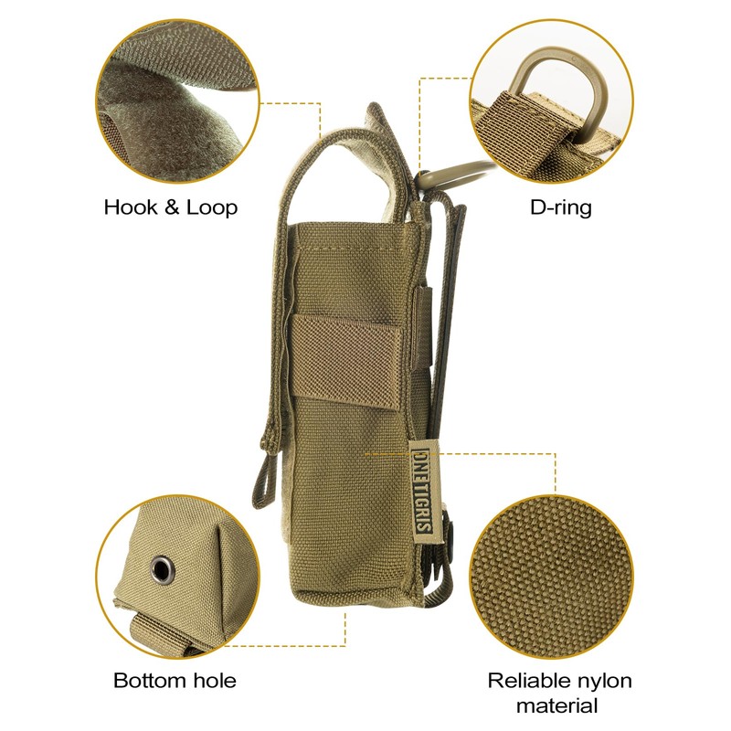 OneTigris Tactical Flashlight Holster for Duty Belt, MOLLE Flashlight Pouch