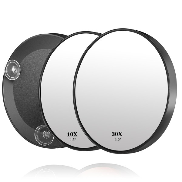 JJhxr 10X & 30X Makeup Magnifying Mirror Set, 4.5inch Wall