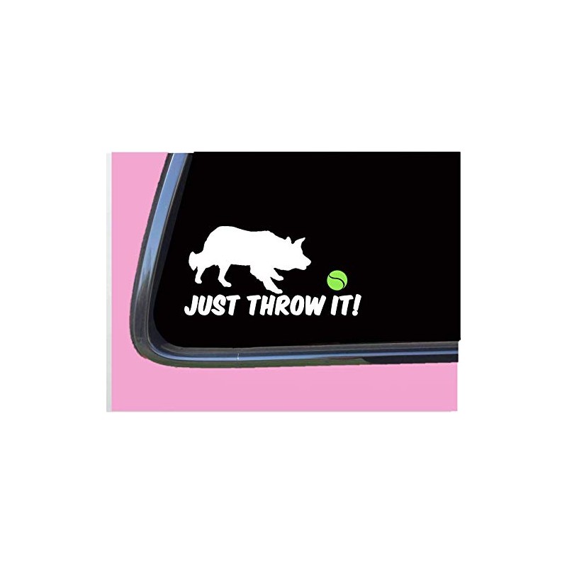 Just Throw It Border Collie TP 526 vinyl 6" Decal