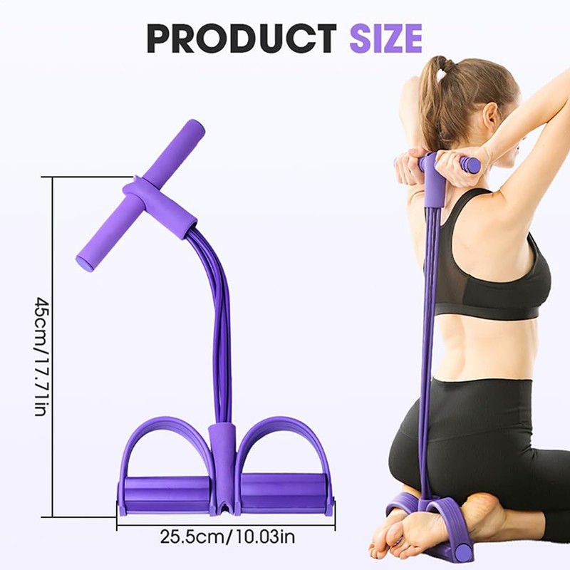 Fitness Band | Stretch Rope Exercise Bands 4 Tube Pedal