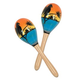 Beistle Tropical Fun Party Maracas (2/Pkg), 8 Inches, Multicolor