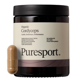 Puresport Cordyceps Supplement (30 Day Supply), Cardiovascular Cordyceps Mushrooms Supplement with 25% Polysaccharides, Supports Endurance, Performance and Recovery, Informed Sport Certified