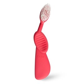 RADIUS Cepillo flexible con cerdas suaves, sin BPA y aceptado por ADA, diseñado para mejorar la salud de las encías y reducir los problemas, mano derecha, sandía/blanco, paquete de 1