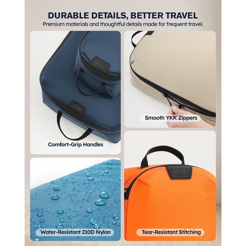 Compression Packing Cubes Ultralight 7PCS Luggage Travel Organizer Bags Set