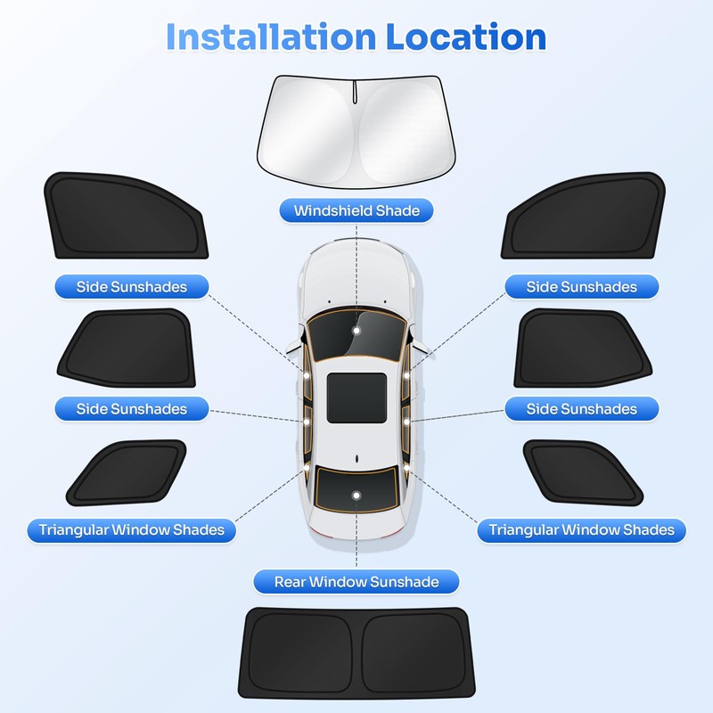 Canvcle Sunshades for 2025 2026 Toyota 4Runner Accessories Windshield Sun