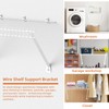 12 Inch Wire Shelf Brackets Set, Includes 3 Wire Shelf