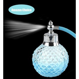 Topvane 100ml Crystal Perfume Bottle Long Spray Tassels Atomizer Pump Refillable Glass Bottles NO.1. (blue)