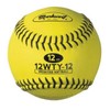 Markwort Lite Weight and Weighted Leather Softball, Optic Yellow, 12-Ounce