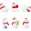 Mini Snowman Figurines Holiday Decorations, Set of 6, Christmas Winter