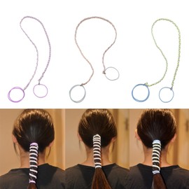 3 Packs Rip Hair Ties For Swimming,Spiral Sports Hair Ties For Thick Hair,Tangle Free Rip Hair Ties For Women (Sunrise 3 Packs, 25'')