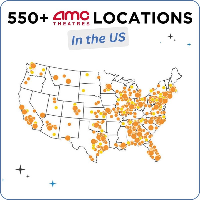 Wonderbox – AMC Movie Theatres Bundle - 4 Black Tickets