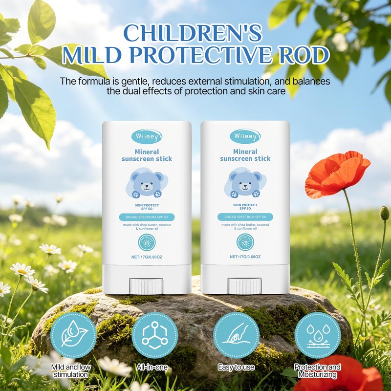 Crunier Pack of 2 Sun Cream Stick Children SPF 50,