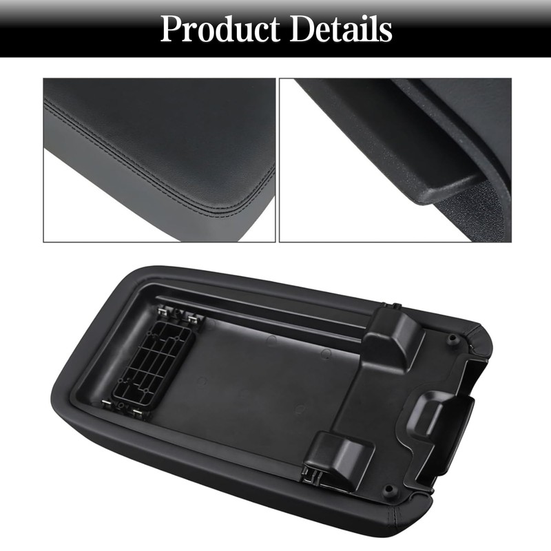 PMFCA Floor Center Console Armrest Lid Cover W/Base Assy Black
