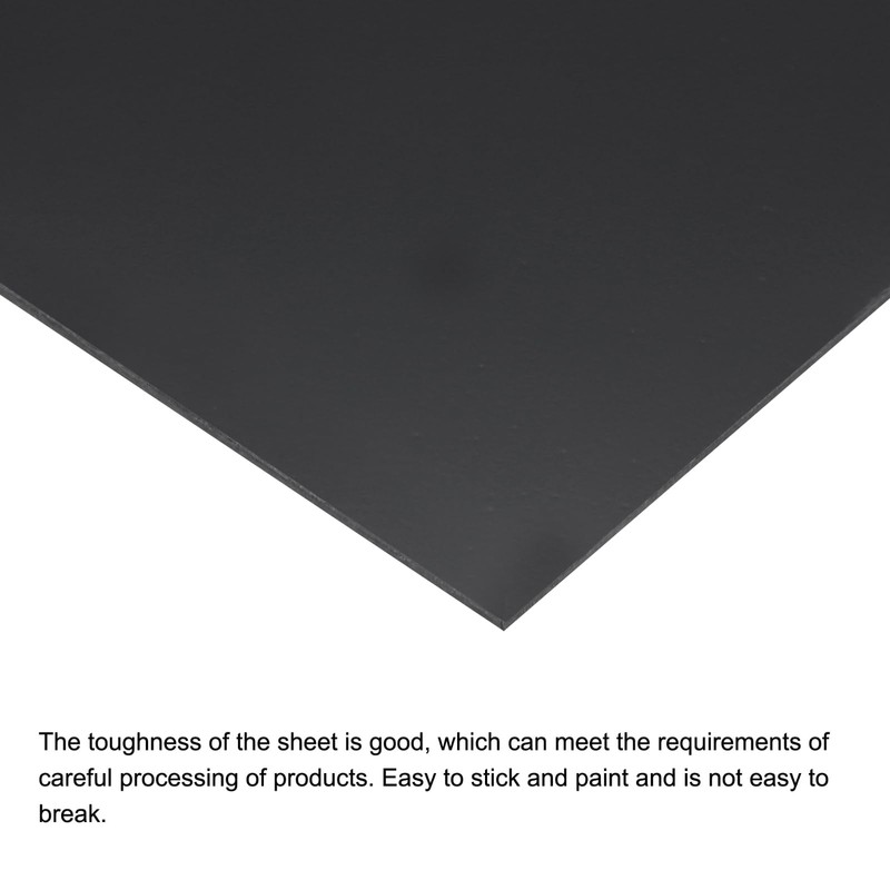 sourcing map Black ABS Plastic Sheet 10 x 6 x