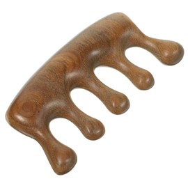 Ipetboom Sandalwood Wide Tooth Comb for Women Gentle Scalp Massage Hair Detangling Portable Design Craftsmanship for Curly Hair Care