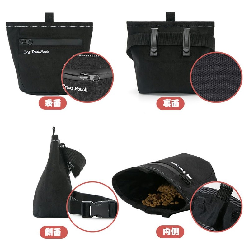YBGGJO Dog Snack Pouch, Training Bag, Dog Waist Pouch, Snack,
