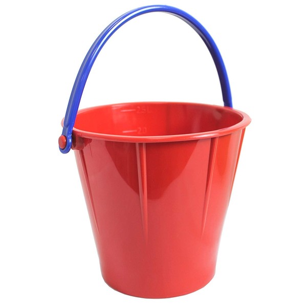 Spielstabil Large Sand Pail Beach Toy (One Bucket Included - Colors Vary) - Holds 2.5 Liters - Made in Germany