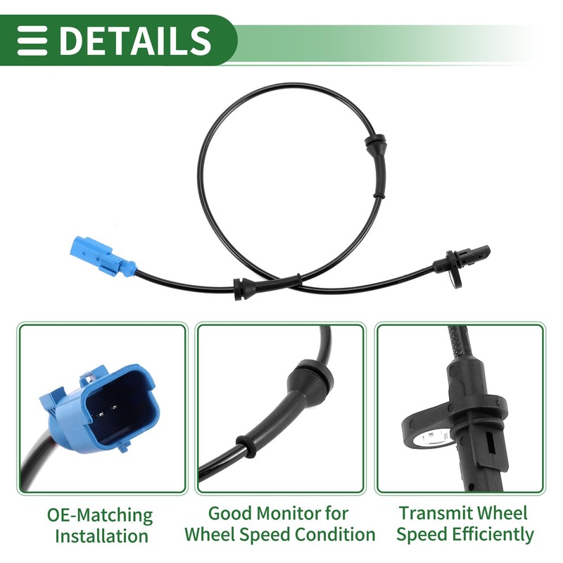 Motoforti ABS Wheel Speed Sensor ABS Sensor Anti-lock Braking System