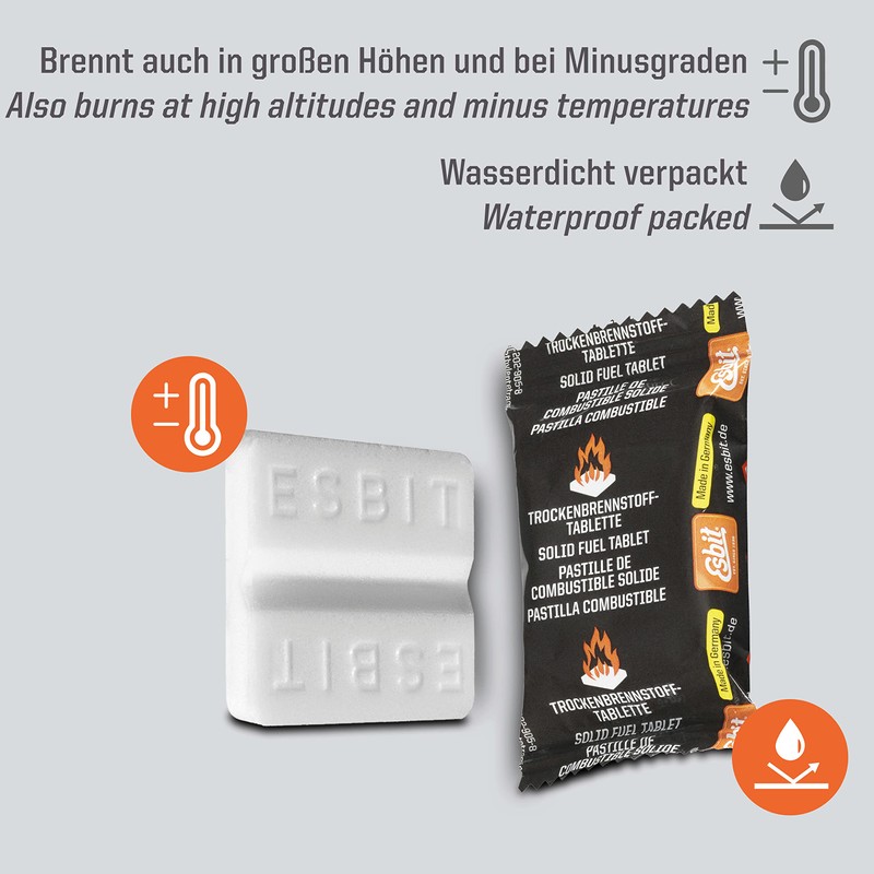 Esbit Dry Fuel - 8 x 27g Tablets for Camping