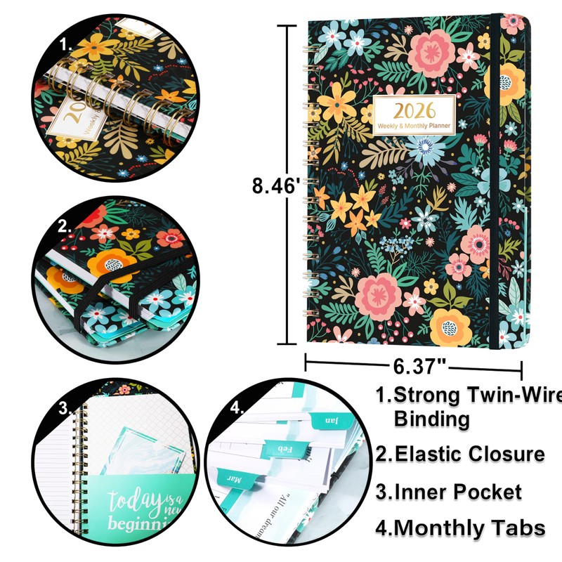 2026 Planner - Calendar/Planner 2026, JAN 2026 - DEC 2026,