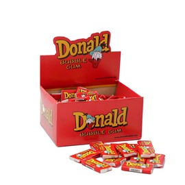 DONALD ML MAPLE LEAF Chewing Bubble Gum 100pcs/box The legend is back! Taste from Childhood, Sweet Retro Gift, Perfect Present for Men and Women (Red)