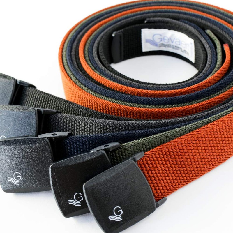Gebert YKK Black Buckle Stretch Belt, Made in Japan, 3
