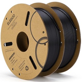 ELEGOO PLA Filament 1.75mm Brown 1KG, 3D Printer Filament Dimensional Accuracy +/- 0.02mm, 1kg Cardboard Spool(2.2lbs) 3D Printing Filament Fits Most FDM 3D Printers:_2*1kg Black