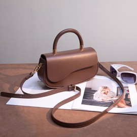 Milan Chiva Small Elegant Top Handle Purses for Women Mini Flap Crossbody Purse Cute Shoulder Bag MC-398CF