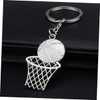 Mipcase 3 Pcs Stainless Steel Basketball Net Frame Keychain Creative
