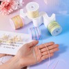 FASHEWELRY 4 Rolls Rainbow Chinese Knotting Cord Segment Dyed Nylon