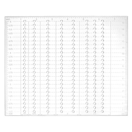 BENECREAT Rivet Placement Template, 3mm Hole Leathercraft Rivets Marking Guide Clear Acrylic Template for DIY Bracelet Belt Combo Measurement Sewing Accessories, 20.1x16.1cm