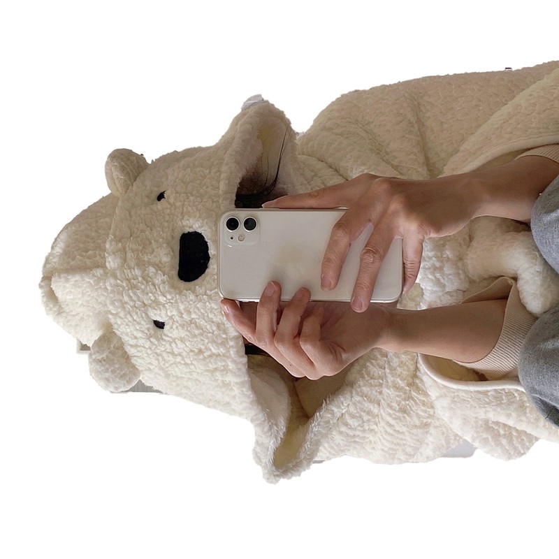 Winter Throw Blanket Cloak With Hood Thick Soft Plush Warm
