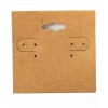Saga Selection Plain Khaki Kraft Hanging Earring Card Jewelry Display