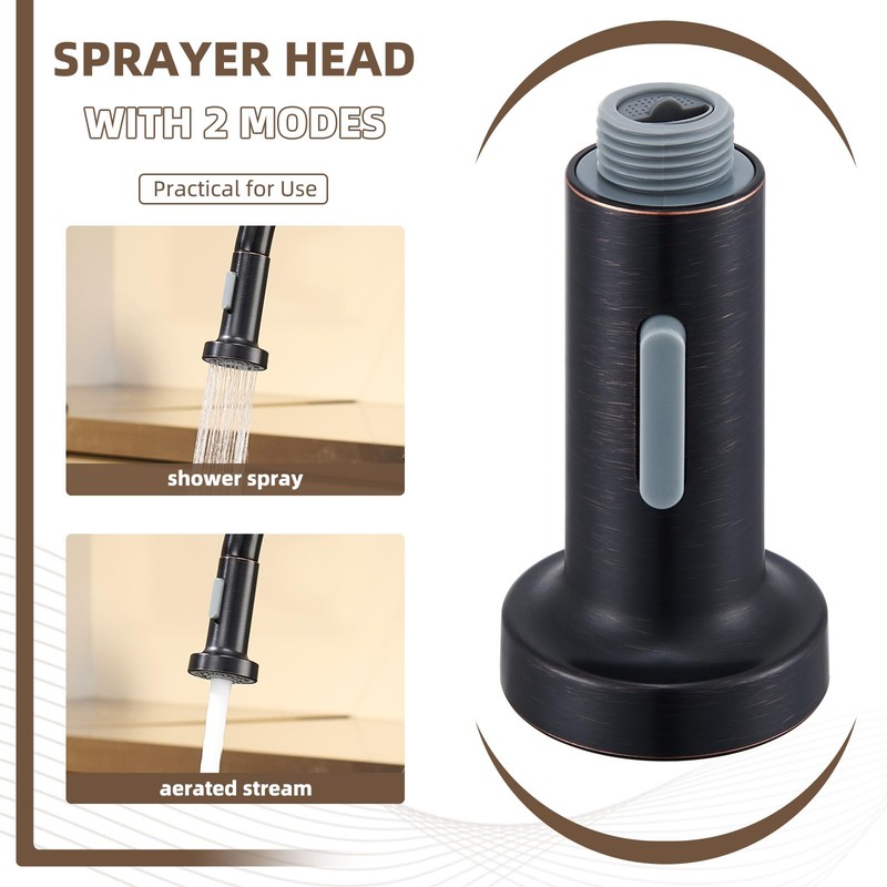 Angle Simple Kitchen Faucet Head, G 1/2 or 13/16 Inch