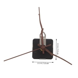 Tofficu 3 Sets DIY Silent Clock Movement Kit with Wooden Clock Hands Replacement Parts for Home and Office Decor Easy Installation Durable Design