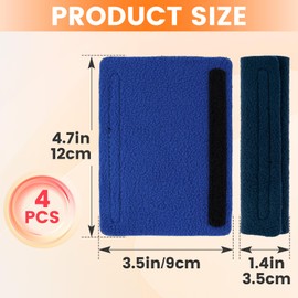 STSTR 4Pcs Nasal Cannula Ear Cushions, Breathable Oxygen Ear Protectors for Oxygen Tubing, Soft Loop Design Comfort Ear Pads for Ear Pain Relieve, Eyeglasses, Oxygen Users - Blue, 12 x 9 cm