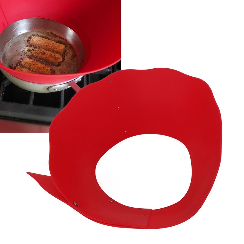 Splatter Guard Silicone Anti Oil Splashing Adjustable Frying Pan Wall