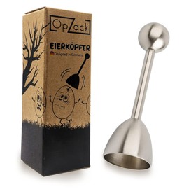 OpZack 1 x premium egg topper made of high-quality stainless steel, egg cutter, egg shell breakage point causer - super time-saving!