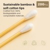 200 Pcs Bamboo Cotton Buds Eco Friendly Biodegradable Swabs with