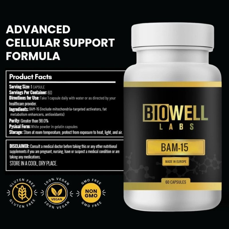 BioWell Labs BAM15 Supplement 15mg, Supports Healthy Metabolism | 60