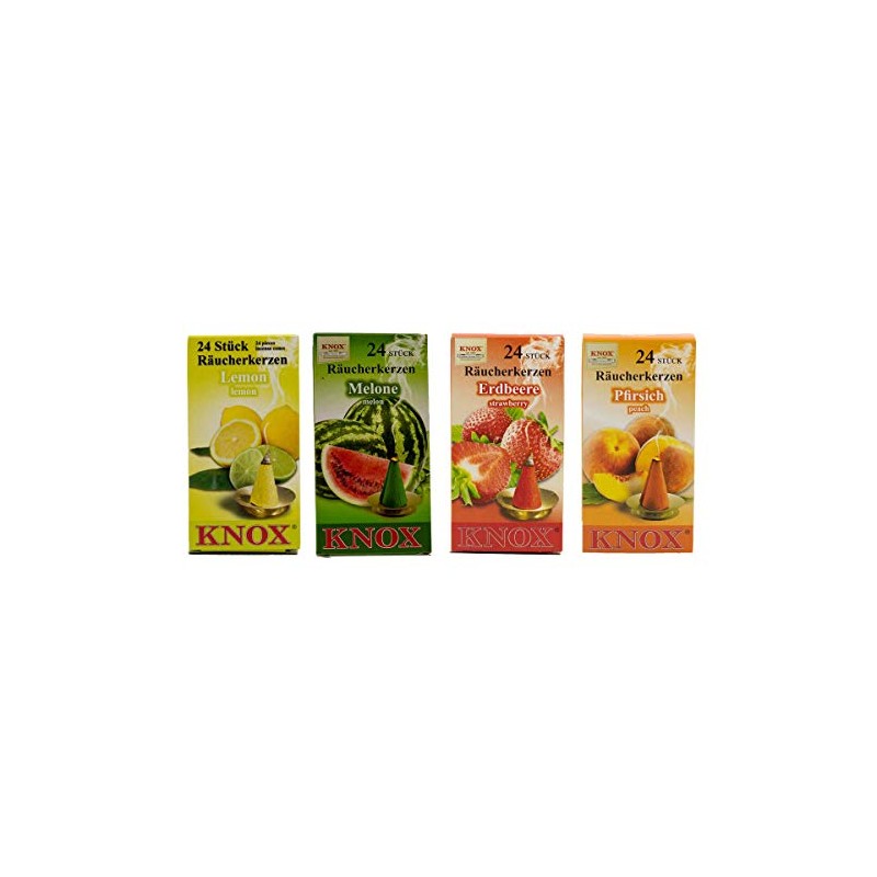 Knox Incense Cones, Set of 4, Assorted Varieties, Made in