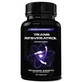 Advanced Bionetix 2X Potency Micronized Trans Resveratrol Supplement. 1200mg per 2 Capsules. High Absorption Antioxidant Formula. Promotes Anti Aging,