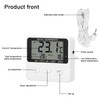 Freezer Thermometer with External Sensor, LCD Display Digital Refrigerator High