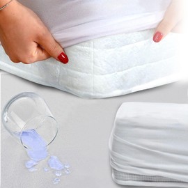 Eve Textile® Waterproof Mattress Protector, 200 x 200 cm, Mattress Topper, Incontinence Pad & Mite Protection, Moisture Protection up to 30 cm Height, Box Spring Beds & Beds, Machine Washable, Pack of