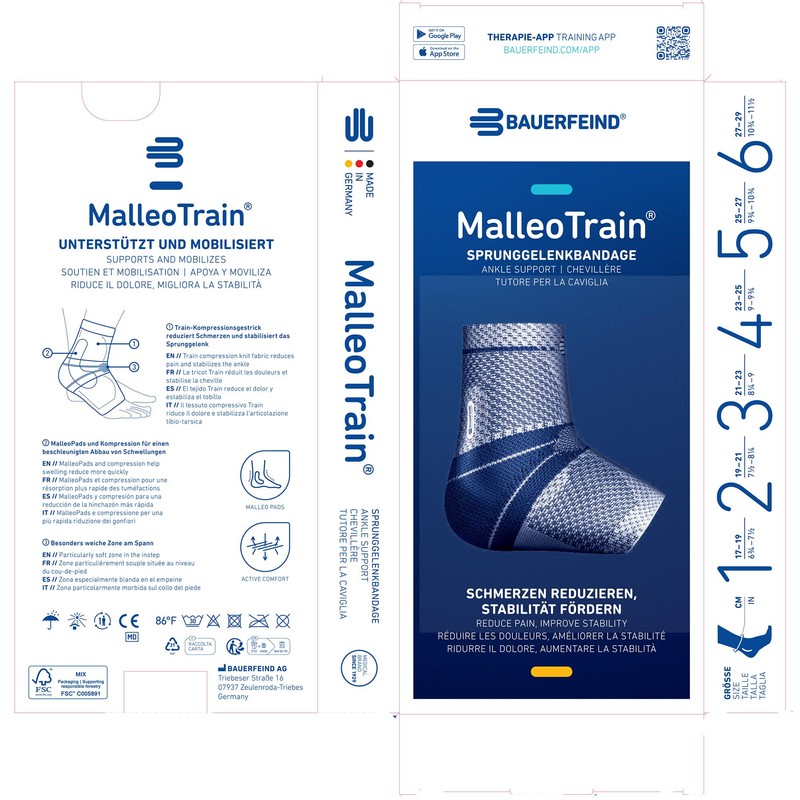 Bauerfeind MalleoTrain Ankle Brace Black Left 6
