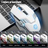 Mouse Inalámbrico Bluetooth Ratón Gaming Recargable, Ratón Ergonómico de 7