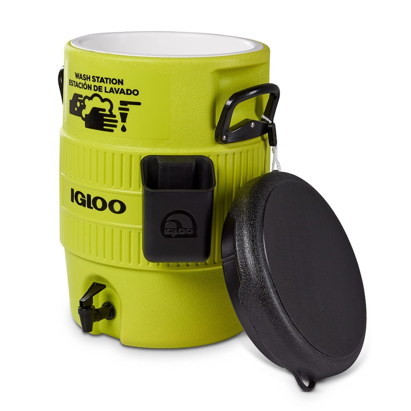 Igloo Hardsided Commerical Acid Green 5-Gallon Seat Top Wash Station