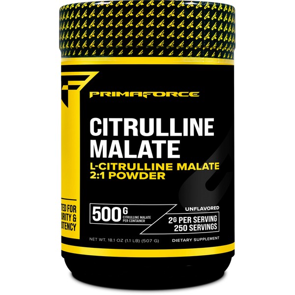 Primaforce PrimaForce L-Citrulline Malate Powder, Unflavored Pre Workout Supplement, 500