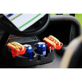 Dog’on Caddy – Golf Cart Hotdog Holder with Mesh Travel Case – Funny Golf Accessory for Men – Hilarious Golf Gift for Tournaments, Outings & Bachelor Parties – Fits Most Ball Holders on Carts