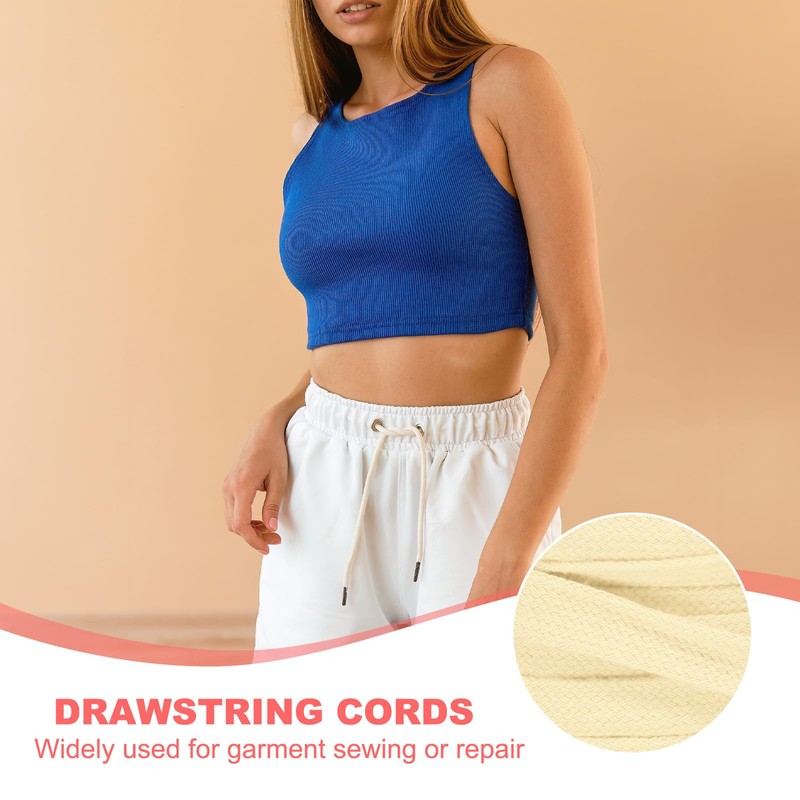 PATIKIL Flat Drawstring Cord 10mm x 5 Yd, Draw String